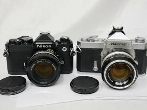 #7232 NIKON FE 50mm F1.4 Nikomat nikkor ニコン 一眼レフフィルムカメラ 2台