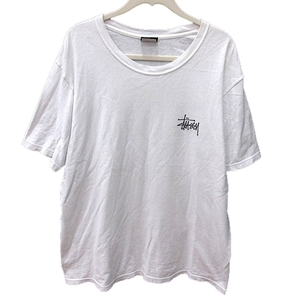 ステューシー STUSSY カットソー Tシャツ Uネック 半袖 M 白 ホワイト /RT ■GY18 メンズ