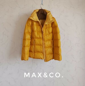 超高級 美品 Maxmara 一級品モダンダウンジャケット シンプルデザイン max&co. マックスマーラ ポップカラー マックスアンドコー 