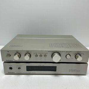  Technics テクニクス　SE-C01 SU-C01 ステレオ　パワーアンプ 通電確認のみ　ジャンク品 Amplifier Preamplifier