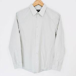 FA294ii　A.P.C.(アー・ペー・セー)　サイズXS　襟付きシャツ　長袖　カジュアル　グレー系　メンズ　コットン100％