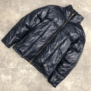 ▲ dunhill ダンヒル Down Jacket ダウン ジャケット アウター ナイロン ジップアップ ブルゾン BLUE ブルー 青 サイズM 104