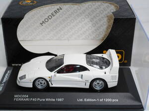 ☆1円始レア1200台限定・iXO☆ 1/43 FERRARI F40 Pure White 1987 ☆2412