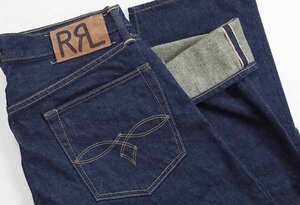 試着のみ! RRL Ralph Lauren ◆ セルビッチ デニムパンツ インディゴ W31 赤耳 ストレート ジーンズ ダブルアールエル ラルフローレン BT14