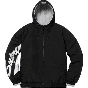 希少★新品本物【黒★M】★Sleeve Script Sideline Jacket スリーブ スクリプトロゴ サイドライン 正規店購入 シュプリーム Supreme 2018SS