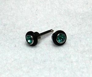 16G 1.2mm ラバー バーベル★ステンレスピアス★エメラルド05