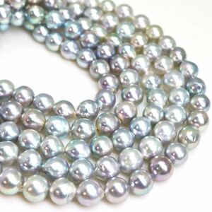 テリ抜群!!＊アコヤ本真珠ベビーパールロングネックレス＊u 約30.5g 約83.0cm 約5.0~5.5mm珠 pearl necklace jewelry silver DA0/DC0