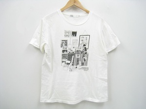 TOKYO CULTuART by BEAMS トーキョーカルチャート by ビームス CHOKKAKU in STOMACHACHE ROOM デザイン Tシャツ 白 Mサイズ