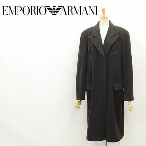 イタリア製◆EMPORIO ARMANI エンポリオ アルマーニ カシミヤ混 チェスター コート 42