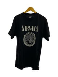 GIANT◆90s/3NIRVANA/VestibuleサークルT/USA製/L/コットン/BLK//