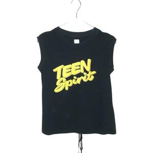 ★UNDERCOVER アンダーカバー★teen spirit プリント ノースリーブ カットソー 黒 ブラック Tシャツ size S 管:B:06