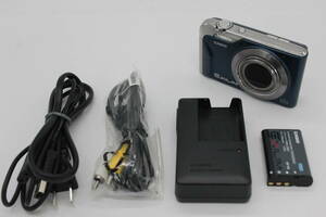 【返品保証】 カシオ Casio Exilim EX-H10 ブルー 10x バッテリー チャージャー付き コンパクトデジタルカメラ v717