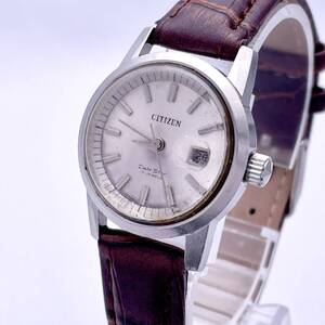 CITIZEN シチズン DATE STAR デイトスター 4-530217K 腕時計 レディース ウォッチ 手巻き 機械式 デイト 17JEWELS 17石 銀 シルバー P1914