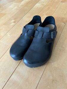  ビルケンシュトック ロンドン BIRKENSTOCK LONDON ブラック 黒 レザー サンダル ボストン 40 26 ナロー