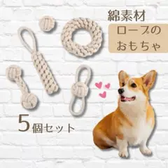 引っ張りロープ 犬用 おもちゃ ペット 5点セット ペット用品　ストレス発散