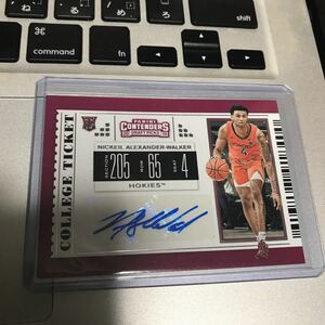 2019 20 panini contenders draft picks NICKEIL ALEXANDER WALKER auto