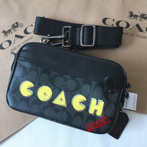 ★COACHバッグ★コーチ F72923 ブラック グラハム ボディーバッグ ショルダーバッグ クロスボディー シグネチャー アウトレット品 新品