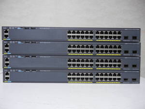 《》【中古】4台SET Cisco WS-C2960X-24TD-L Catalyst 2960-Xシリーズ Stackモジュール付き 初期化