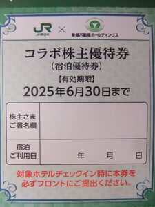 JR東日本 東急不動産ホールディングス コラボ株主優待券 宿泊優待券