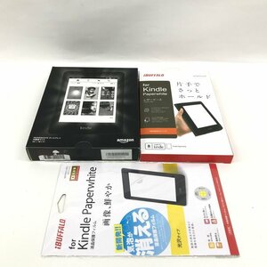 Kindle PaperWhite ディスプレイ・液晶保護フィルム・レザーケース 3点おまとめ 通電未確認【CEAX4020】