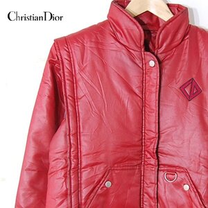 クリスチャンディオールスポーツ Christian Dior SPORT■中綿入り2WAYジップジャケット　長袖×ベスト 収納フード■9■レッド ※NK4d02203