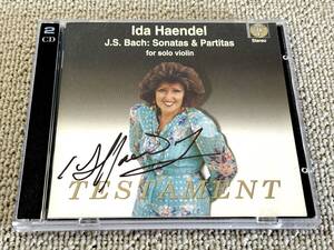 ★サイン付 2枚組 イダ・ヘンデル バッハ 無伴奏ヴァイオリンのためのソナタ&パルティータ Ida Haendel Bach Sonatas&Partitas Autograph