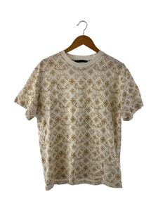 LOUIS VUITTON◆23AW/Tシャツ/M/コットン/WHT/モノグラム/RM232M NPG HPY15W/襟首汚れ有