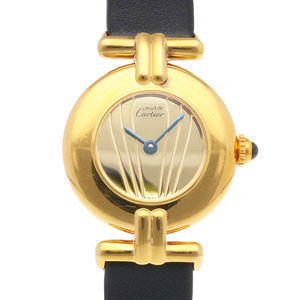 カルティエ マストコリゼ ミラーダイアル 腕時計 時計 シルバー925 590002 クオーツ レディース 1年保証 CARTIER 中古