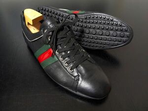 グッチ 8.5 Gucci シェリーライン ドライビングスニーカー 黒 9292