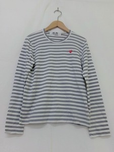 PLAY COMME des GARCONS プレイ コムデギャルソン 長袖ボーダーカットソー M AZ-T217 AD2018/10 綿100% Long sleeve striped top