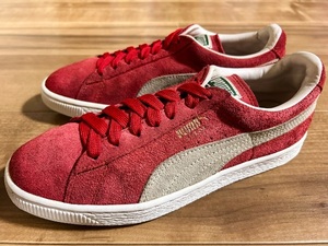 良品、レア! PUMA プーマ SUEDE スエード 赤 レッド/ホワイト 2014年製 24cm US6 ビンテージ オールド オリジナル スウェード クライド