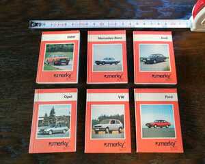 merky POCKET merky　AUTO　旧車　世界の名車 昭和レトロ 当時物 VW Opel BMW Ford Audi Mercedes-Benz　洋書