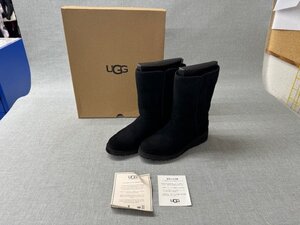 【中古品】UGG アグ レディースハーフムートンブーツ W AMIE 103428W ブラック サイズ：22.5cm (管理番号：049103）