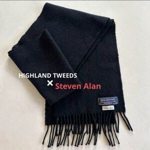 HIGHLAND TWEEDS★★ スティーブンアラン　マフラー　ネイビー