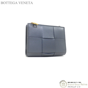 ボッテガ ヴェネタ （BOTTEGA VENETA） マキシイントレ スモール カセット 二つ折り ファスナーウォレット 財布 651381 サンダー（新品）