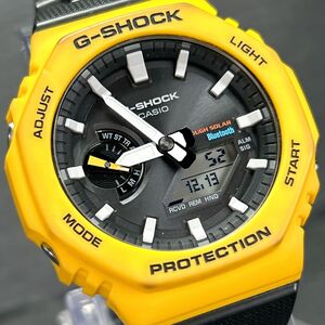 美品 CASIO カシオ G-SHOCK ジーショック GA-B2100C-9AJF 腕時計 タフソーラー アナデジ 多機能 コンポジットバンド Bluetooth 動作確認済