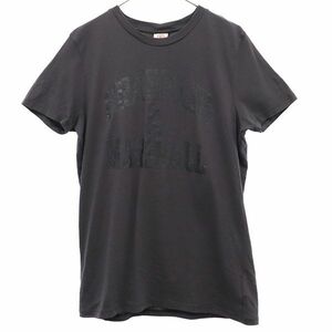 フランクリンマーシャル ロゴプリント 半袖 Tシャツ L グレー FRANKLIN&MARSHALL クルーネック メンズ