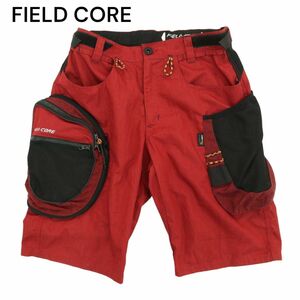 FIELD CORE ワークマン 春夏 CORDURA UTILITY★ 収納 ワーク カーゴ ショート パンツ Sz.L　メンズ 赤 作業服 アウトドア　A4B02175_4#P