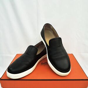 ■状態良好品■Hermes エルメス レザースニーカー キック ブラック size41 26cm相当