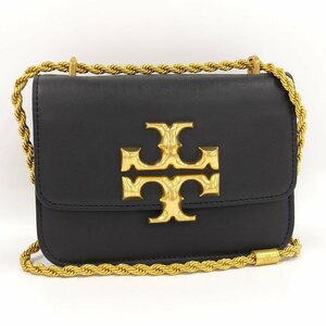 ●トリーバーチ TORY BURCH エレノア ショルダーバッグ レザー ブラック ゴールド金具 [Jコレ]E31MU102