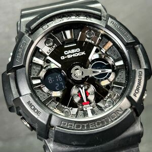 美品 CASIO カシオ G-SHOCK ジーショック GA-201-1 腕時計 クオーツ アナデジ 多機能 ブラック シルバー メンズ カレンダー 動作確認済み