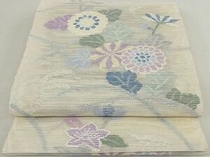 平和屋2■夏物　1854年創業　帯屋捨松　八寸名古屋帯　夏草文　逸品　DAAE7118ea