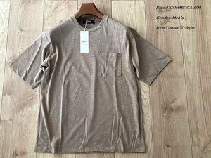 新品 COMME CA ISM コムサイズム スラブ天竺 クルーネック半袖Ｔシャツ 15ベージュ Mサイズ 60TY43 定価3,900円