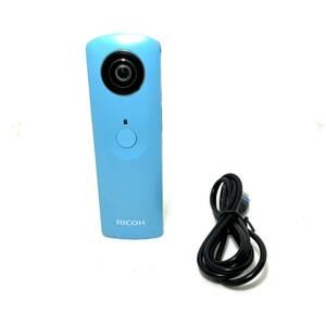 【1円スタート★】RICOH THETA m15 ブルー 全天球 360度カメラ 