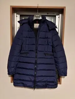 【極上美品】MONCLER CHARPAL フード付ダウン コートネイビー　0