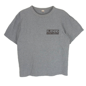 THE FLAT HEAD ザフラットヘッド GLORY PARK グローリーパーク U.S.Nationals バック プリント 半袖 Tシャツ グレー系 40【中古】