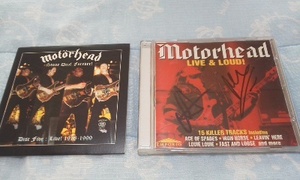 レア-2CD 直筆サイン入 Motorhead-Loud & Live + Stone Dead Fever付録 Live CD　モーターヘッド、レミー