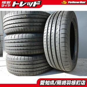 ヨコハマ ADVAN sport V105 225/55R17 中古 サマータイヤ 4本セット 10系 アルファード アテンザ スカイライン XV 225/55/17 岡崎 国産