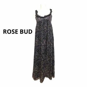 ROSE BUD ローズバッドキャミワンピース　マキシワンピース シルク　総柄