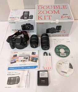 【13416】CANON キャノン EOS Kiss X4 DOUBLE ZOOM KIT ダブルズームキット 通電〇 カメラ デジタル一眼 写真 撮影 風景 人物 趣味 